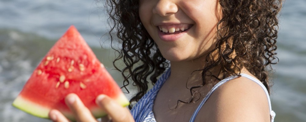 Girl with watermelon